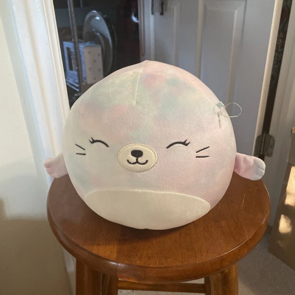 Squishmallows Tobias The Tie Dye Seal, 8" - NWOT